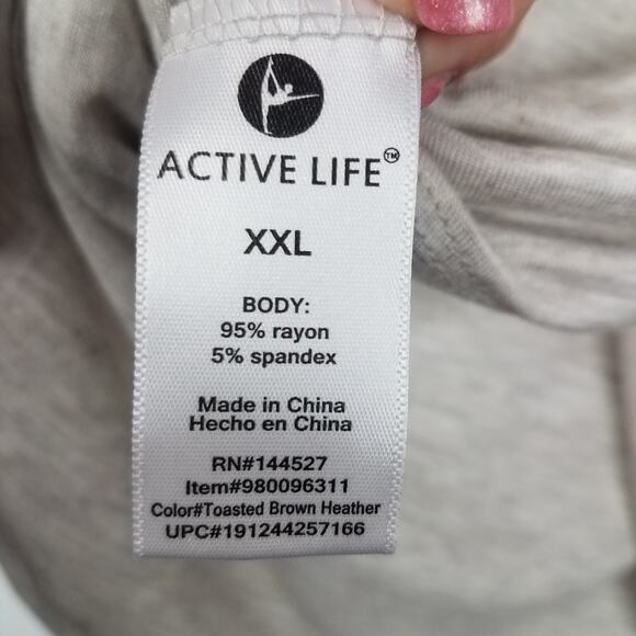 Active Life | Draped Tank Top Heather Grey XXL - Picture 6 of 6